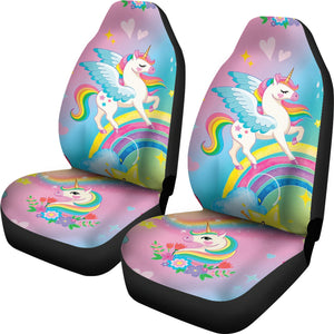 Unicorn Colorful Car Seat Covers Custom For Car Ci230131-01