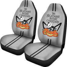 Load image into Gallery viewer, Nightmare Before Christmas Cartoon Car Seat Covers | Cute Jack Skellington Holding Pumpkins Seat Covers Ci100701