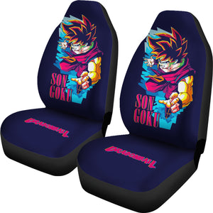 Dragon Ball Z Car Seat Covers Goku Colorful Style Anime Seat Covers Ci0810