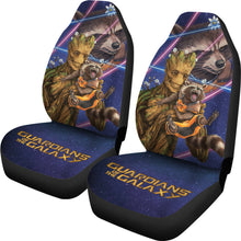 Load image into Gallery viewer, Groot And Rocket Guardians Of the Galaxy Car Seat Covers Movie Car Accessories Custom For Fans Ci22061306