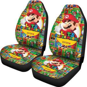 Super Mario Car Seat Covers Custom For Fans Ci221219-01