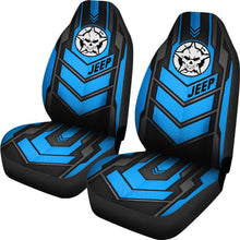 Load image into Gallery viewer, Jeep Skull Cosmos Blue Car Seat Covers Car Accessories Ci220602-14
