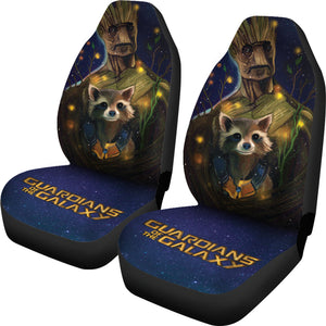 Groot And Rocket Guardians Of the Galaxy Car Seat Covers Movie Car Accessories Custom For Fans Ci22061305