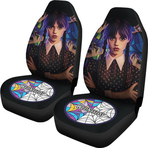 Wednesday Car Seat Covers Custom For Fans Ci221214-07