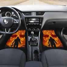 Load image into Gallery viewer, Horror Movie Car Floor Mats | Michael Myers Take Off Mask Flaming Skull Car Mats Ci090321