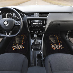 Horror Movie Car Floor Mats | Michael Myers Fading Face Maple Leaf Car Mats Ci090621