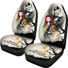 Load image into Gallery viewer, Nightmare Before Christmas Cartoon Car Seat Covers | Jack Sally And Zero Halloween Tree Silhouette Seat Covers Ci100504