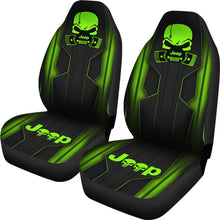 Load image into Gallery viewer, Jeep Skull Gecko Pearl Green Car Seat Covers Car Accessories Ci220602-06