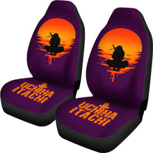 Load image into Gallery viewer, Naruto Anime Car Seat Covers - Uchiha Itachi Sitting Silhouette Melting Moon Seat Covers Ci101605