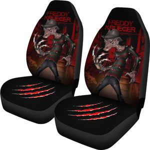 Horror Movie Car Seat Covers | Freddy Krueger Cartoon Artwork Seat Covers Ci090121