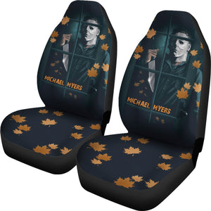 Horror Movie Car Seat Covers | Michael Myers Window Maple Leaf Patterns Seat Covers Ci090421