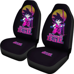 Dragon Ball Anime Car Seat Covers | Little Cute Son Goku Retrowave Seat Covers Ci100803