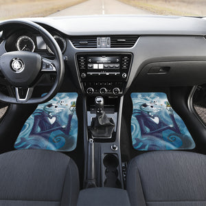 Nightmare Before Christmas Cartoon Car Floor Mats - Jack Holding Snowball With Zero Dog Car Mats Ci092901