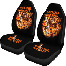 Load image into Gallery viewer, Horror Movie Car Seat Covers | Fighting Michael Myers With Axe Seat Covers Ci090421