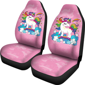 Unicorn Colorful Car Seat Covers Custom For Car Ci230131-03