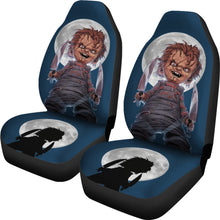 Load image into Gallery viewer, Chucky Moon Horror Movie Iron Car Seat Covers Chucky Horror Film Car Accesories Ci091121Chucky Horror Movie Car Seat Covers Chucky Horror Film Car Accesories Ci091121