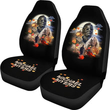 Load image into Gallery viewer, Horror Movie Car Seat Covers | Michael Myers And Laurie Maple Leaf Falling Seat Covers Ci090621