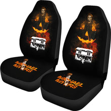 Load image into Gallery viewer, Horror Movie Car Seat Covers | Michael Myers Knife Pumpkin Face Seat Covers Ci090721