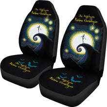 Load image into Gallery viewer, Nightmare Before Christmas Cartoon Car Seat Covers | Jack Skellington Singing On The Hill Moon Seat Covers Ci092504