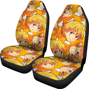 Demon Slayer Anime Car Seat CoversAgatsuma Zenitsu Car Accessories Fan Gift Ci011503