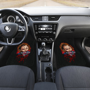Horror Movie Car Floor Mats - Scary Chucky Doll Cartoon Artwork Car Mats Ci091604