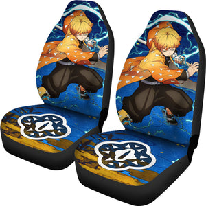 Demon Slayer Anime Car Seat CoversAgatsuma Zenitsu Car Accessories Fan Gift Ci011502