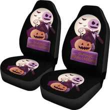Load image into Gallery viewer, Nightmare Before Christmas Cartoon Car Seat Covers - Evil Jack Skellington With Pumpkin Funny Artwork Seat Covers Ci100902