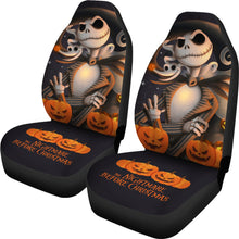 Load image into Gallery viewer, Nightmare Before Christmas Cartoon Car Seat Covers - Evil Jack Skellington With Zero Dog And Pumpkin Seat Covers Ci100801