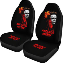 Load image into Gallery viewer, Horror Movie Car Seat Covers | Michael Myers Bloody Knife Seat Covers Ci090221