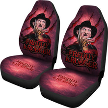 Load image into Gallery viewer, Horror Movie Car Seat Covers | Freddy Krueger Claw Red Theme Seat Covers Ci082621