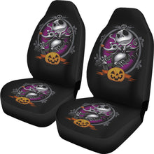 Load image into Gallery viewer, Nightmare Before Christmas Cartoon Car Seat Covers | Evil Jack With Zero Dog Smiling Pumpkin Seat Covers Ci092402