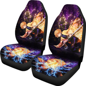 Demon Slayer Anime Car Seat CoversAgatsuma Zenitsu Car Accessories Fan Gift Ci011504