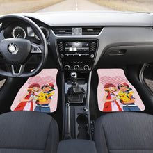 Load image into Gallery viewer, Pokemon Anime Car Floor Mats - Ash Ketchum Satoshi With Pikachu And Serena Pink Heart Car Mats Ci110101