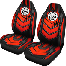 Load image into Gallery viewer, Jeep Skull Frame Red Color Car Seat Covers Car Accessories Ci220602-12