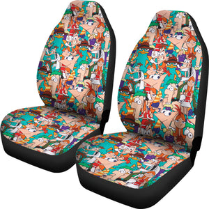 Phineas & Ferb Car Seat Covers Custom For Fans Ci221208-03