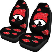 Load image into Gallery viewer, Naruto Anime Car Seat Covers - Itachi Moon Sitting Uchiha Symbol Akatsuki Cloud Seat Covers Ci101601