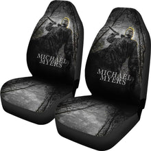 Load image into Gallery viewer, Horror Movie Car Seat Covers | Michael Myers Action In The Forest Seat Covers Ci090821