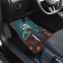 Load image into Gallery viewer, Horror Movie Car Floor Mats | Michael Myers In Forest Leaves Patterns Car Mats Ci090221