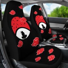 Load image into Gallery viewer, Naruto Anime Car Seat Covers - Itachi Moon Sitting Uchiha Symbol Akatsuki Cloud Seat Covers Ci101601
