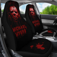 Load image into Gallery viewer, Horror Movie Car Seat Covers | Michael Myers Bleeding Red Face Seat Covers Ci090621