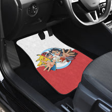 Load image into Gallery viewer, Pokemon Anime Car Floor Mats - Ash Satoshi Pikachu With His Friend White And Red Car Mats Ci110301