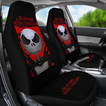 Load image into Gallery viewer, Nightmare Before Christmas Cartoon Car Seat Covers - Jack Skellington Funny Serious Face Seat Covers Ci101103