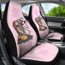 Load image into Gallery viewer, Nightmare Before Christmas Cartoon Car Seat Covers - Jack Skellington And Sally Heart Patterns Pink Seat Covers Ci101201