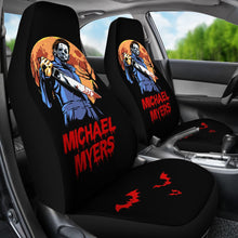 Load image into Gallery viewer, Horror Movie Car Seat Covers | Michael Myers Yellow Moon Night Seat Covers Ci090221