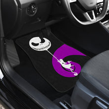 Load image into Gallery viewer, Nightmare Before Christmas Cartoon Car Floor Mats | Sally Silhouette Holding Jack Head Balloon Car Mats Ci100605