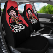 Load image into Gallery viewer, Horror Movie Car Seat Covers | Freddy Krueger Claw Black Red Seat Covers Ci082721