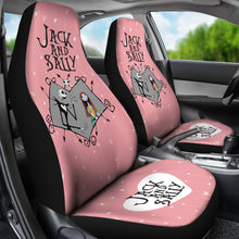 Load image into Gallery viewer, Nightmare Before Christmas Cartoon Car Seat Covers - Jack Skellington And Sally In Grey Heart Sweet Pink Seat Covers Ci101202