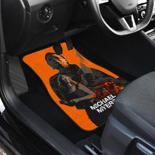 Load image into Gallery viewer, Horror Movie Car Floor Mats | Michael Myers And Laurie Strode Orange Car Mats Ci090621