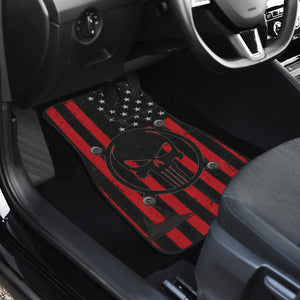 The Punisher Car Floor Mats American Flag Car Accessories Ci220822-04