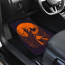 Load image into Gallery viewer, Nightmare Before Christmas Cartoon Car Floor Mats - Jack And Sally Dancing Orange Moon Artwork Car Mats Ci093001